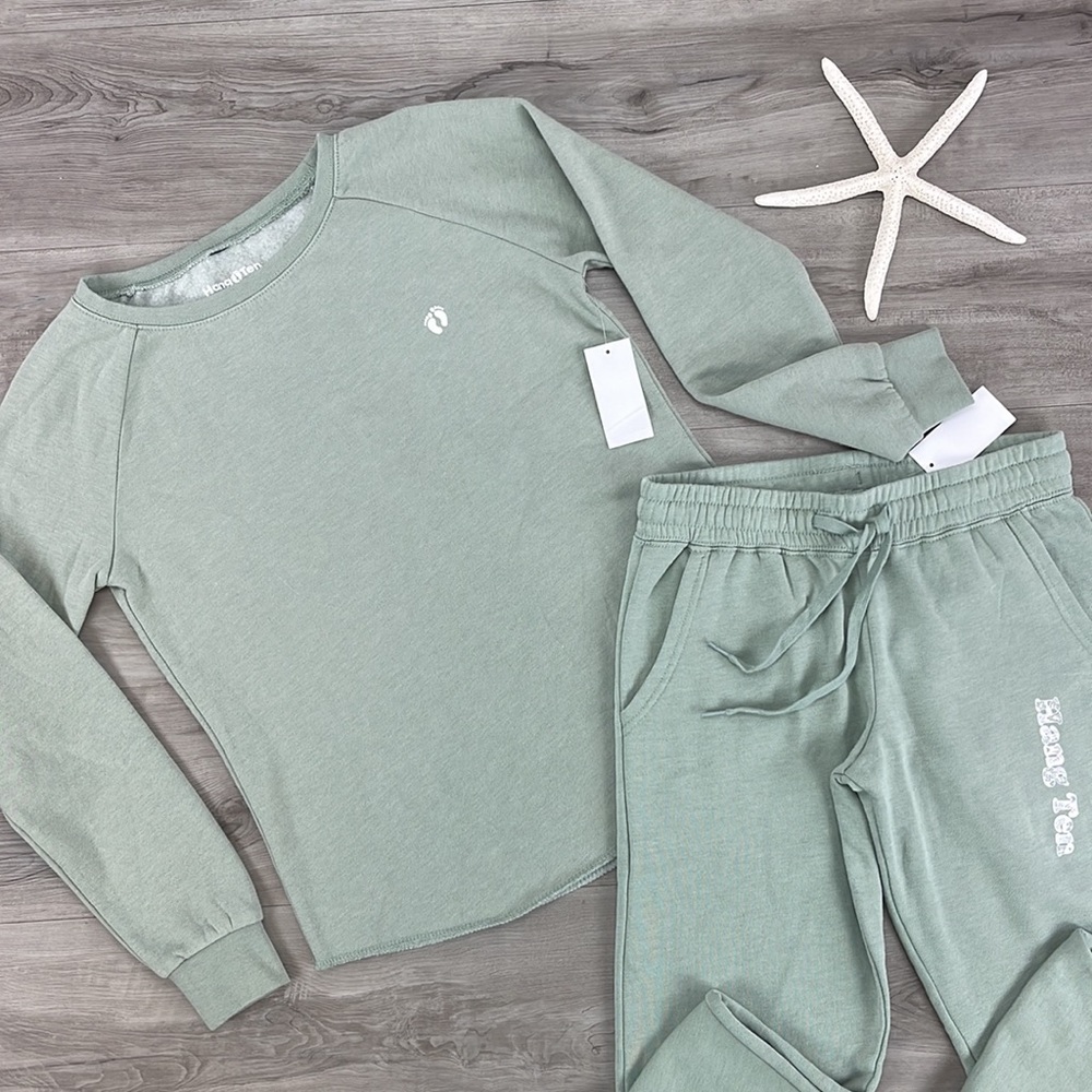 🔆HANG TEN🔆 CLASSIC LS CREW CLASSY PANT SET - Picture 6 of 17